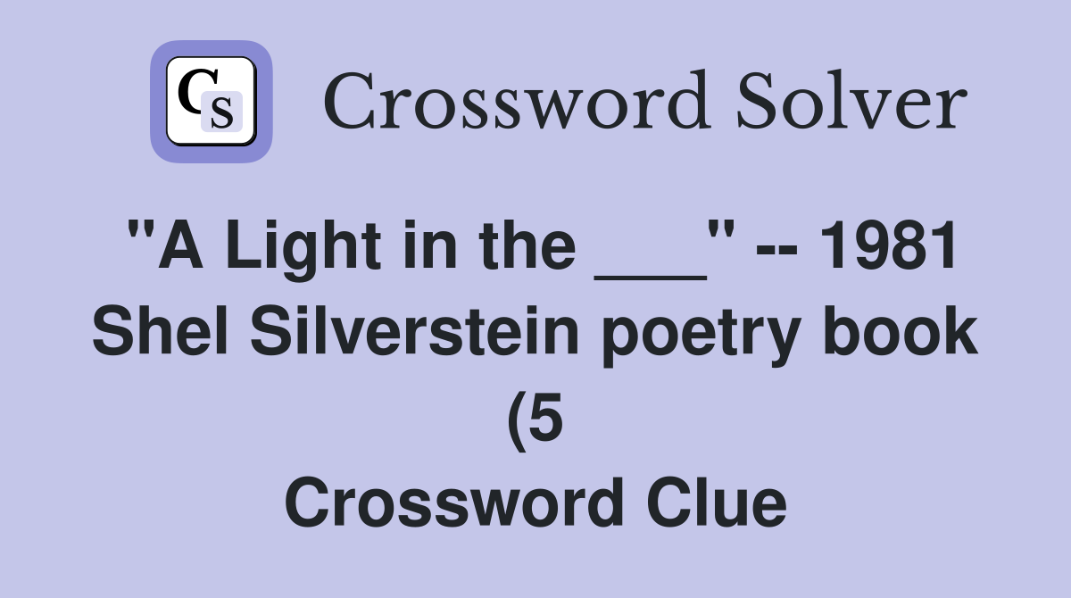 quot A Light in the quot 1981 Shel Silverstein poetry book (5 quot A Light in the quot 1981 Shel Silverstein poetry book (5