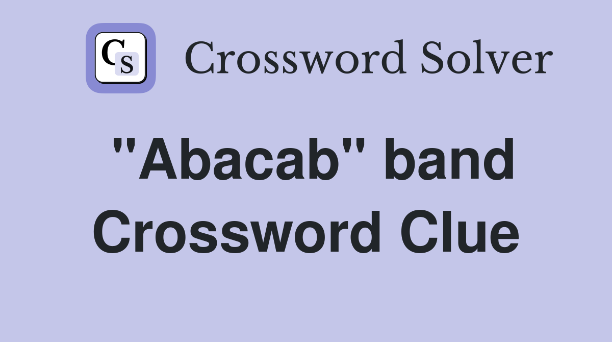 "Abacab" band Crossword Clue
