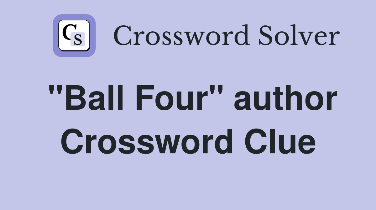 "Ball Four" author Crossword Clue