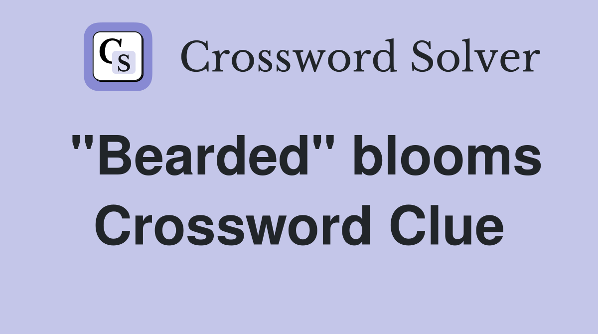 "Bearded" blooms Crossword Clue