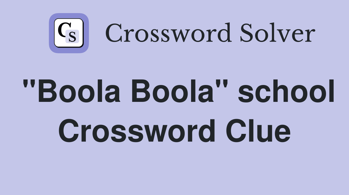 "Boola Boola" school Crossword Clue