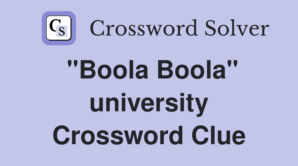 "Boola Boola" university Crossword Clue