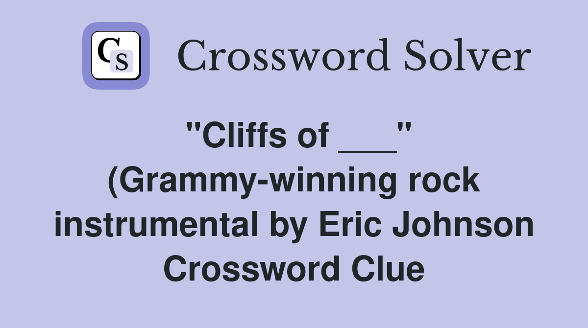 quot Cliffs of quot (Grammy winning rock instrumental by Eric Johnson quot Cliffs of quot (Grammy winning rock instrumental by Eric Johnson