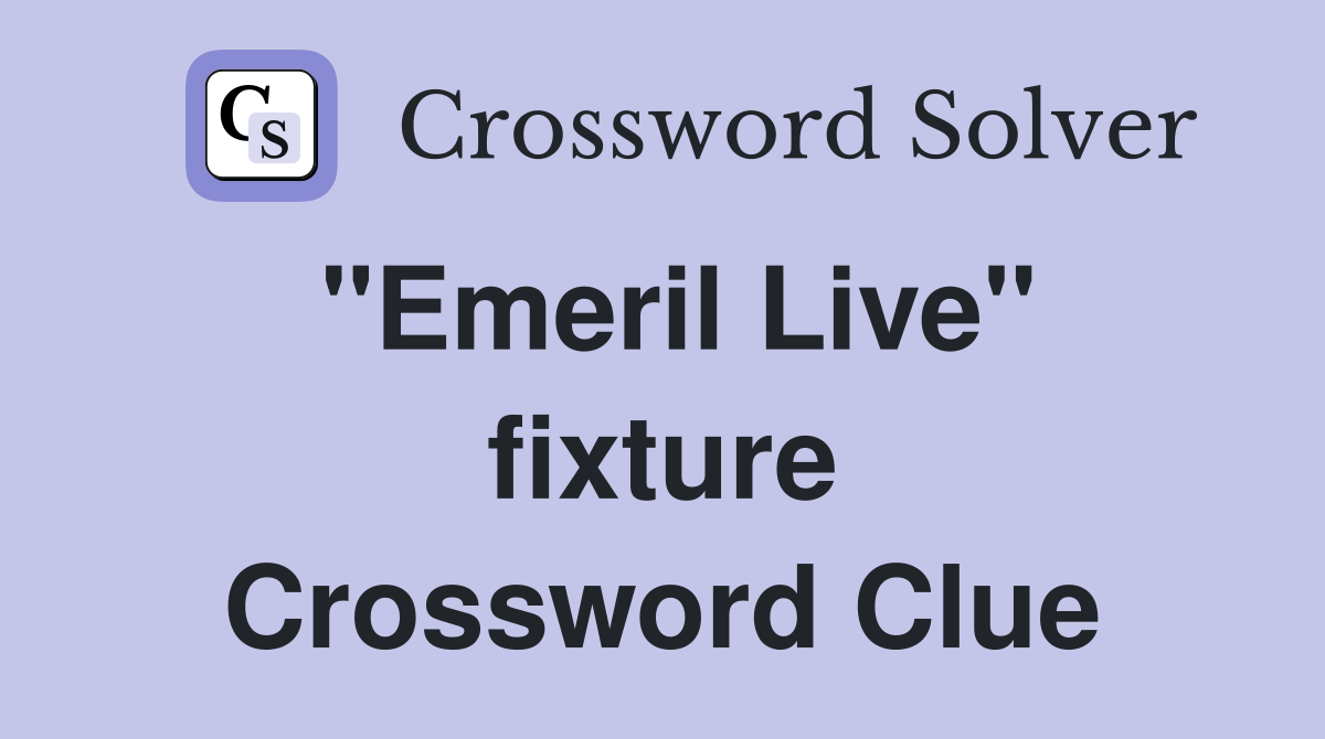 "Emeril Live" fixture Crossword Clue