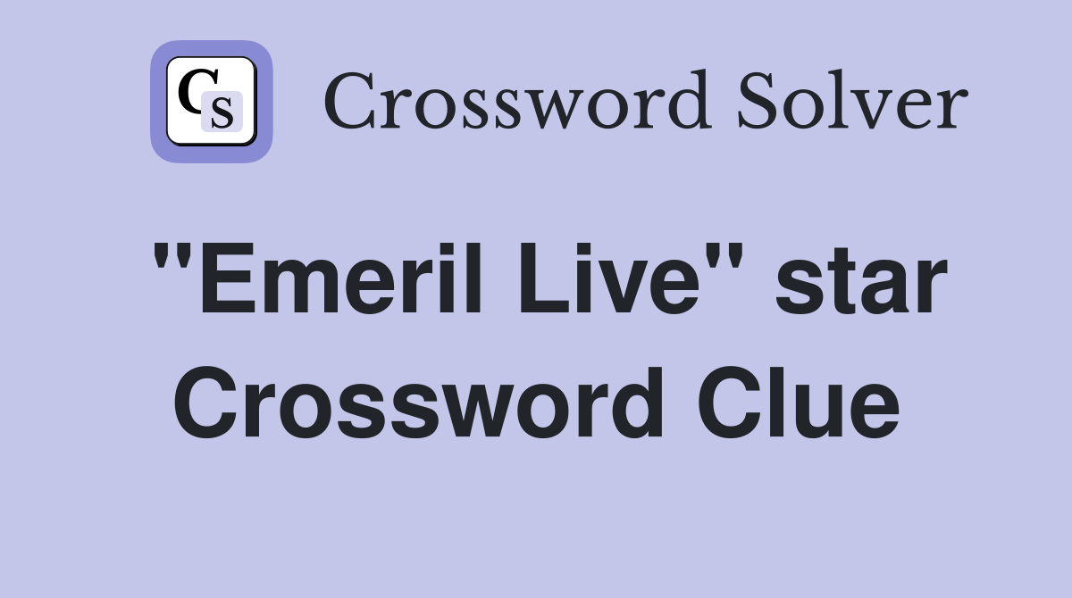 "Emeril Live" star Crossword Clue