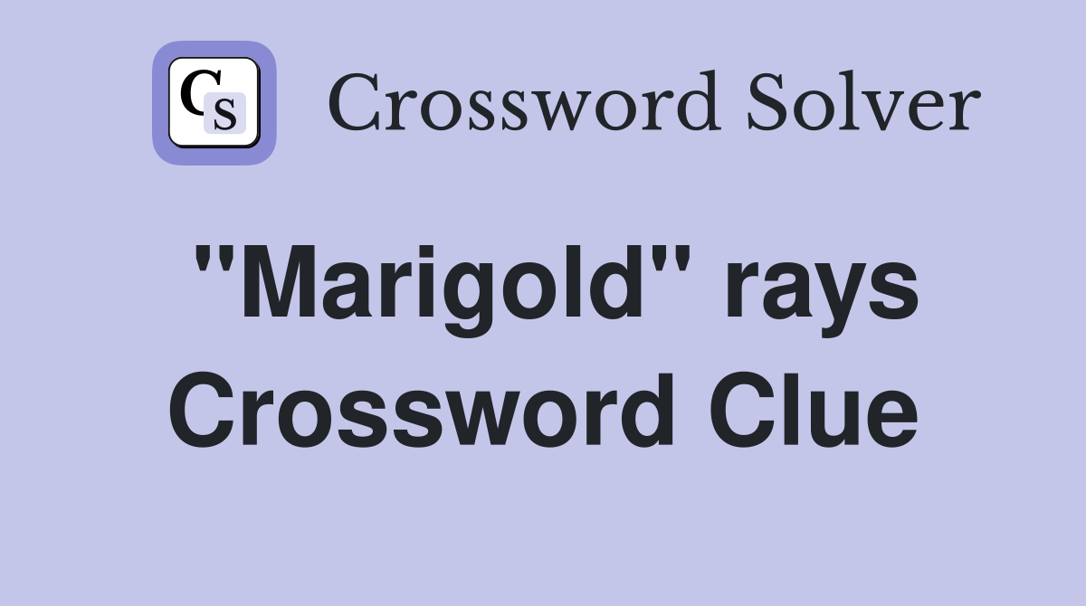 "Marigold" rays Crossword Clue