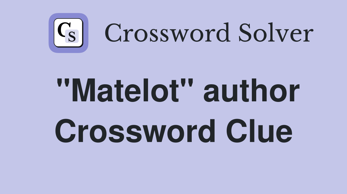 "Matelot" author Crossword Clue