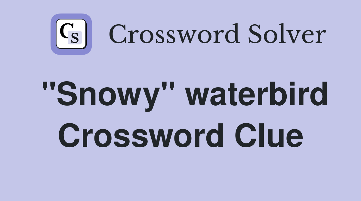 "Snowy" waterbird Crossword Clue