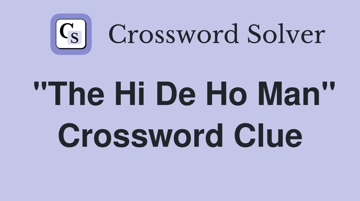 "The Hi De Ho Man" Crossword Clue
