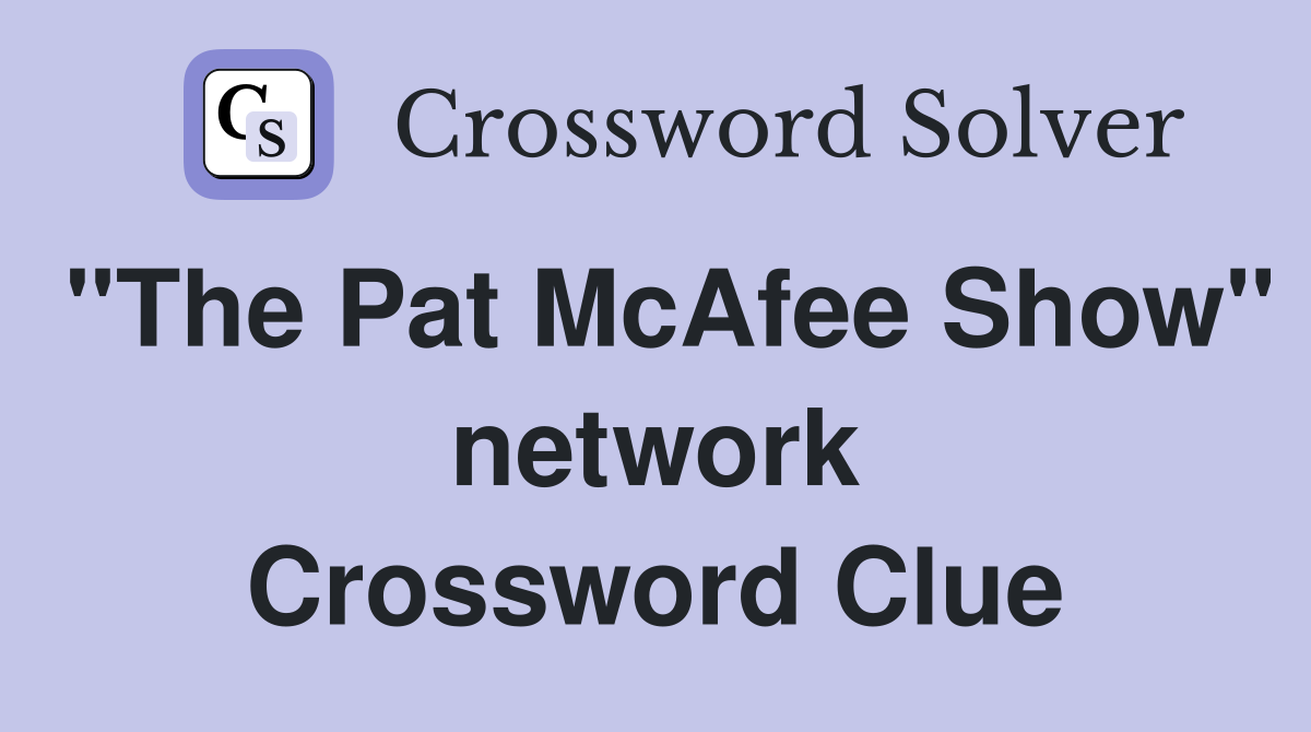 "The Pat McAfee Show" network Crossword Clue