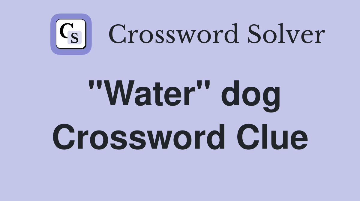"Water" dog Crossword Clue