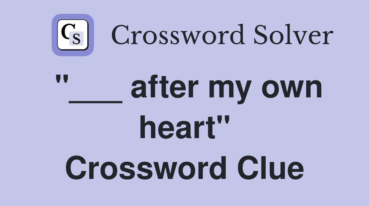 "___ after my own heart" Crossword Clue