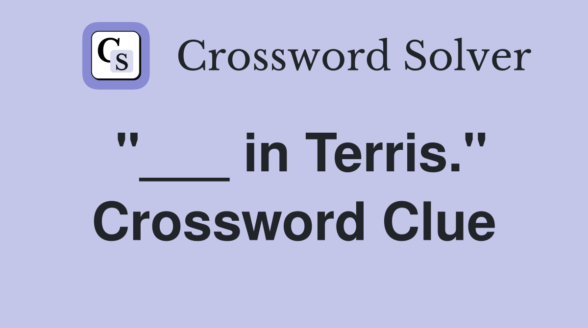 "___ in Terris." Crossword Clue