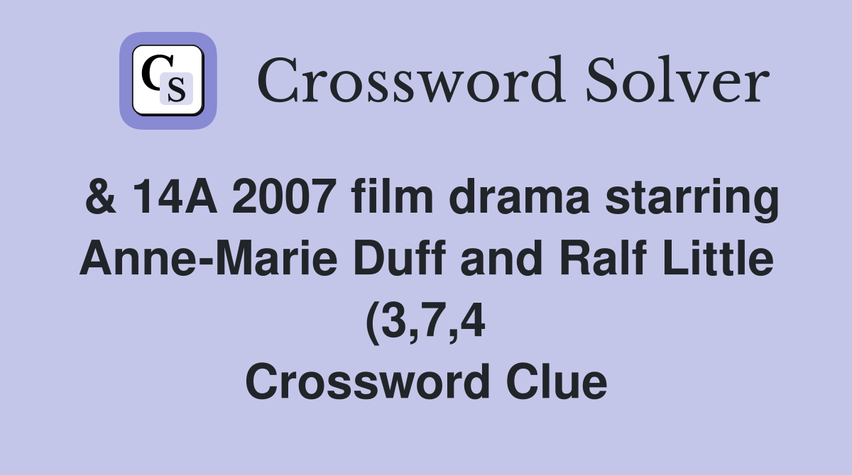 14A 2007 film drama starring Anne Marie Duff and Ralf Little (3 7 4 14A 2007 film drama starring Anne Marie Duff and Ralf Little (3 7 4
