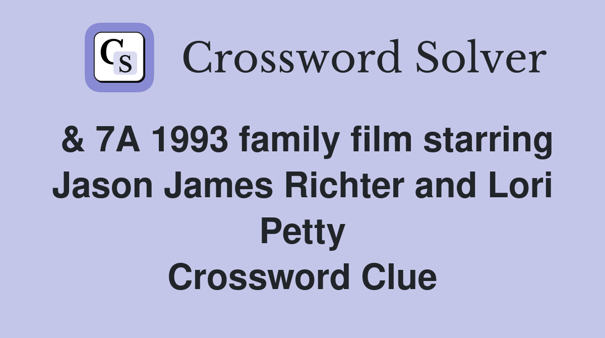 7A 1993 family film starring Jason James Richter and Lori Petty