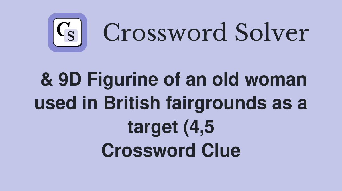 9D Figurine of an old woman used in British fairgrounds as a target 9D Figurine of an old woman used in British fairgrounds as a target
