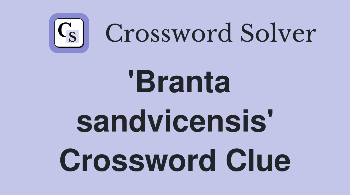 'Branta sandvicensis' Crossword Clue