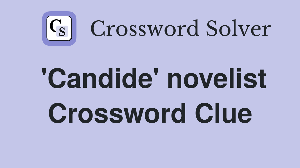 'Candide' novelist Crossword Clue