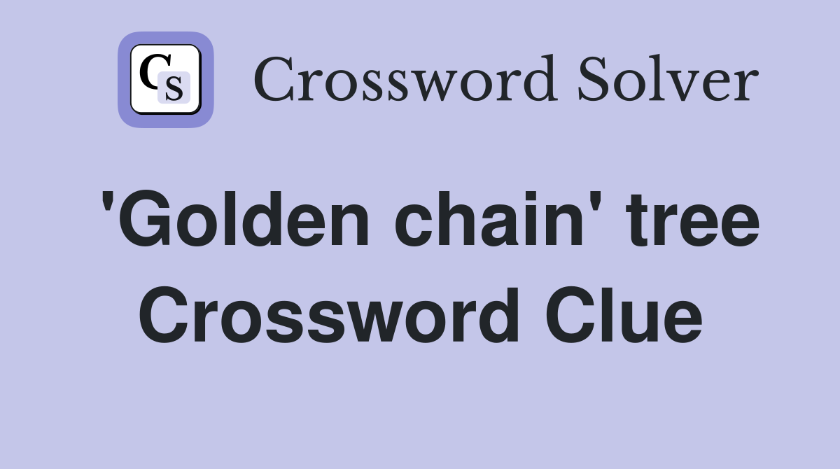 'Golden chain' tree Crossword Clue