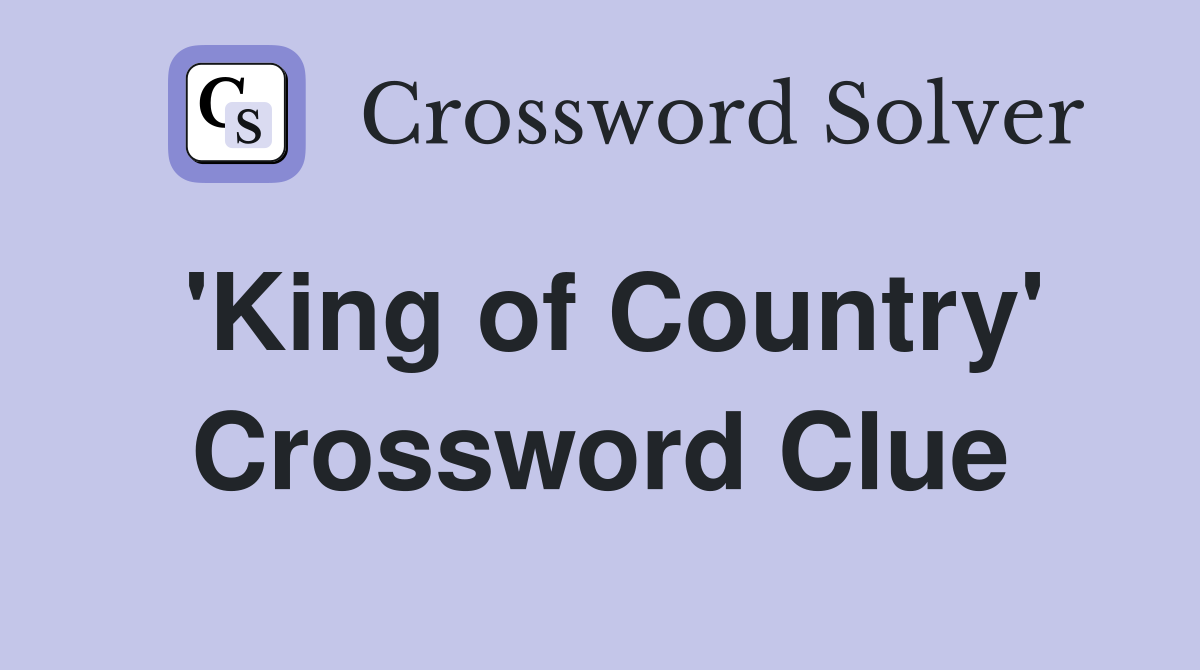 'King of Country' Crossword Clue