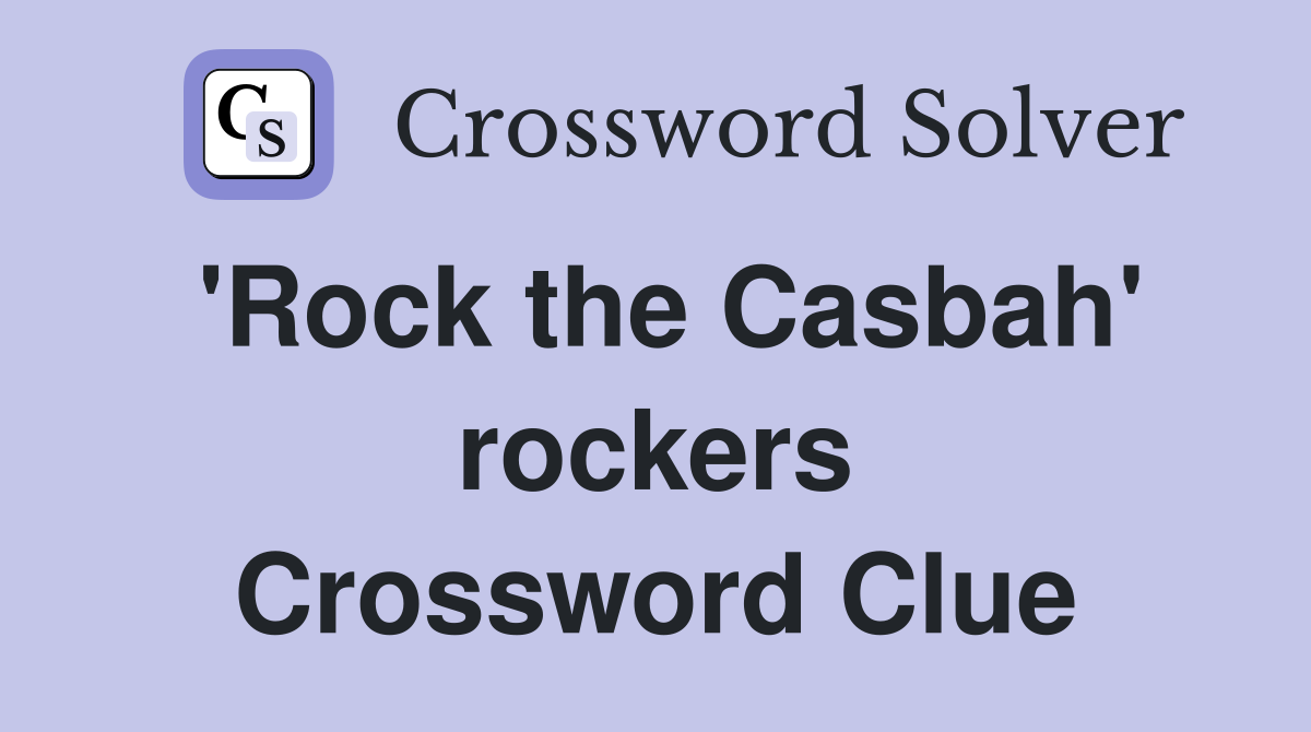'Rock the Casbah' rockers Crossword Clue