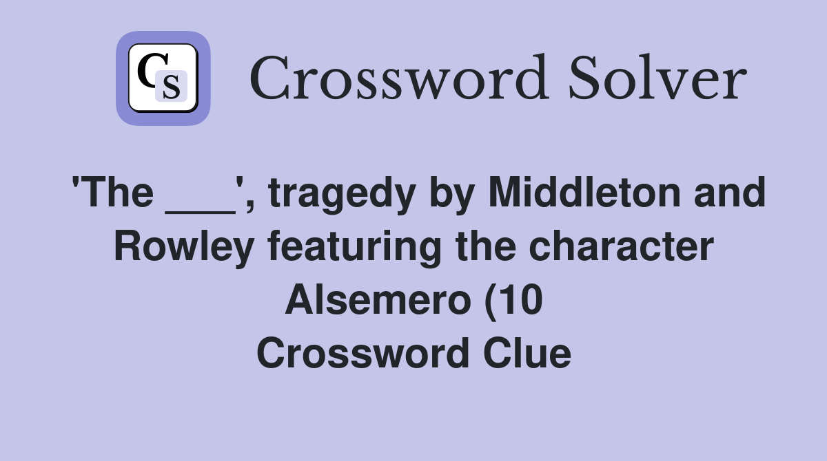 #39 The #39 tragedy by Middleton and Rowley featuring the character #39 The #39 tragedy by Middleton and Rowley featuring the character