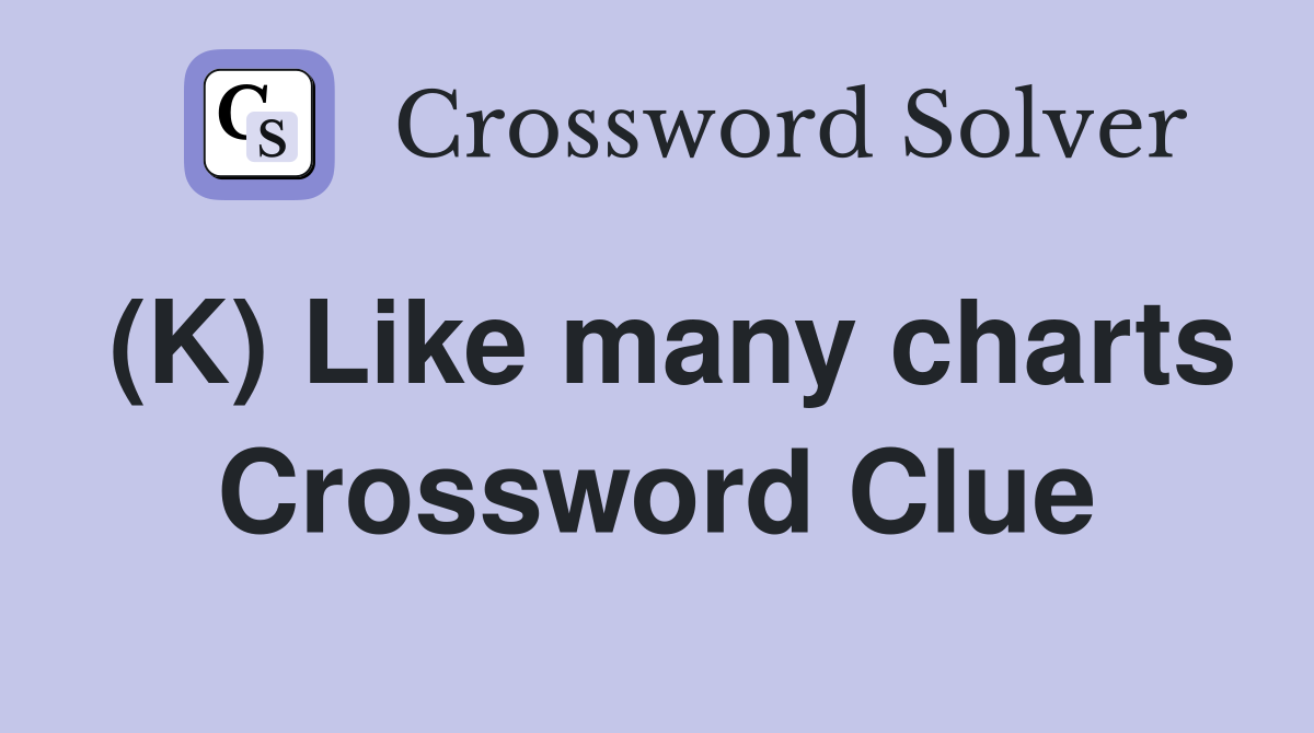 (K) Like many charts Crossword Clue