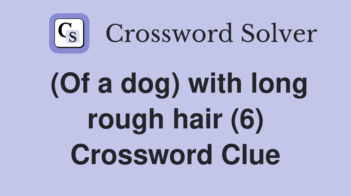 (Of a dog) with long rough hair (6) Crossword Clue