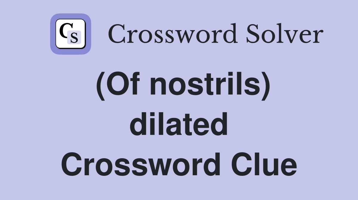 (Of nostrils) dilated Crossword Clue