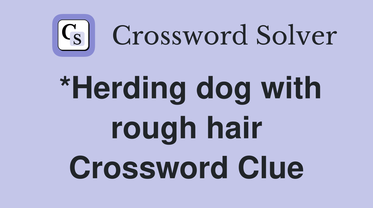 *Herding dog with rough hair Crossword Clue