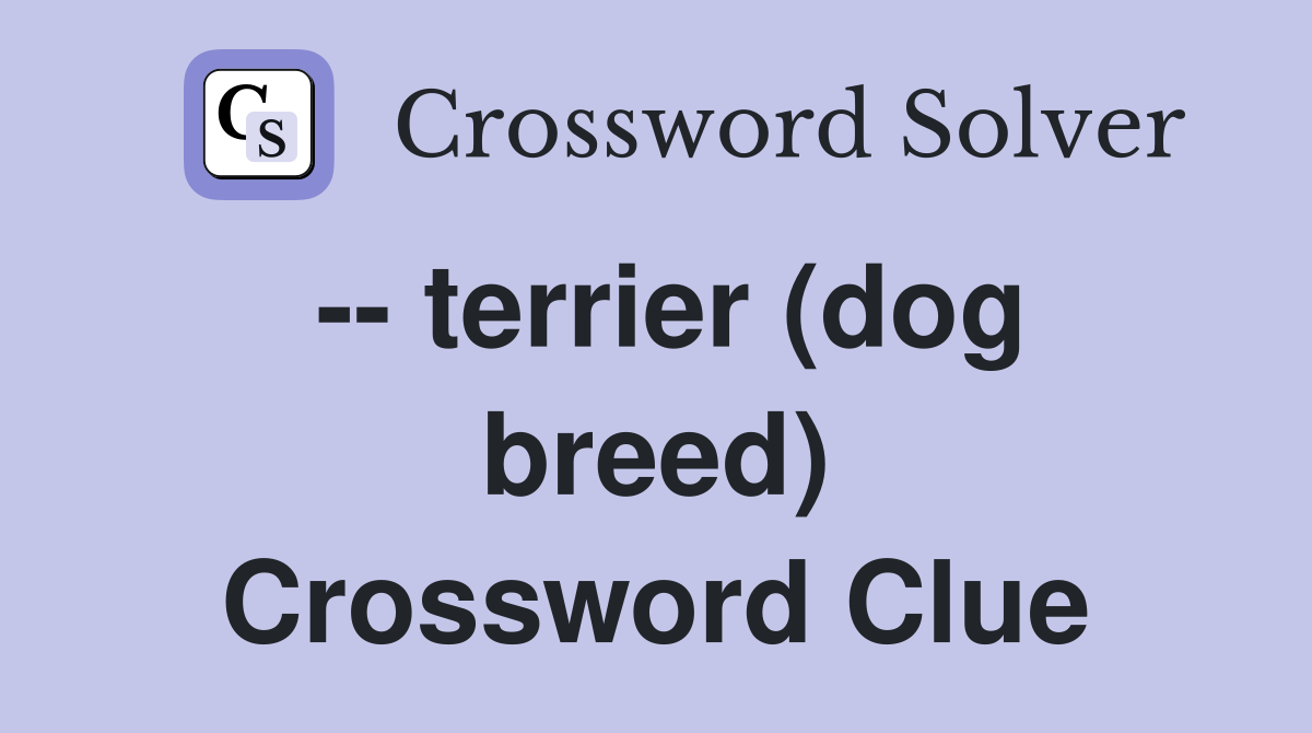 -- terrier (dog breed) Crossword Clue