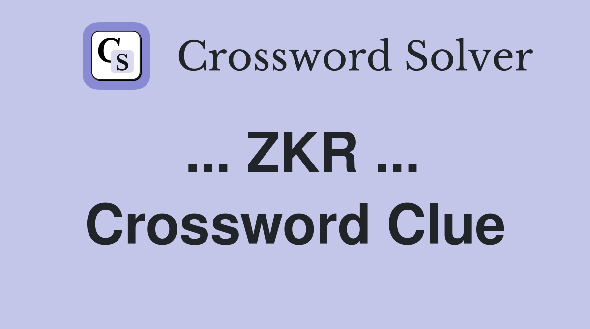 ... ZKR ... Crossword Clue