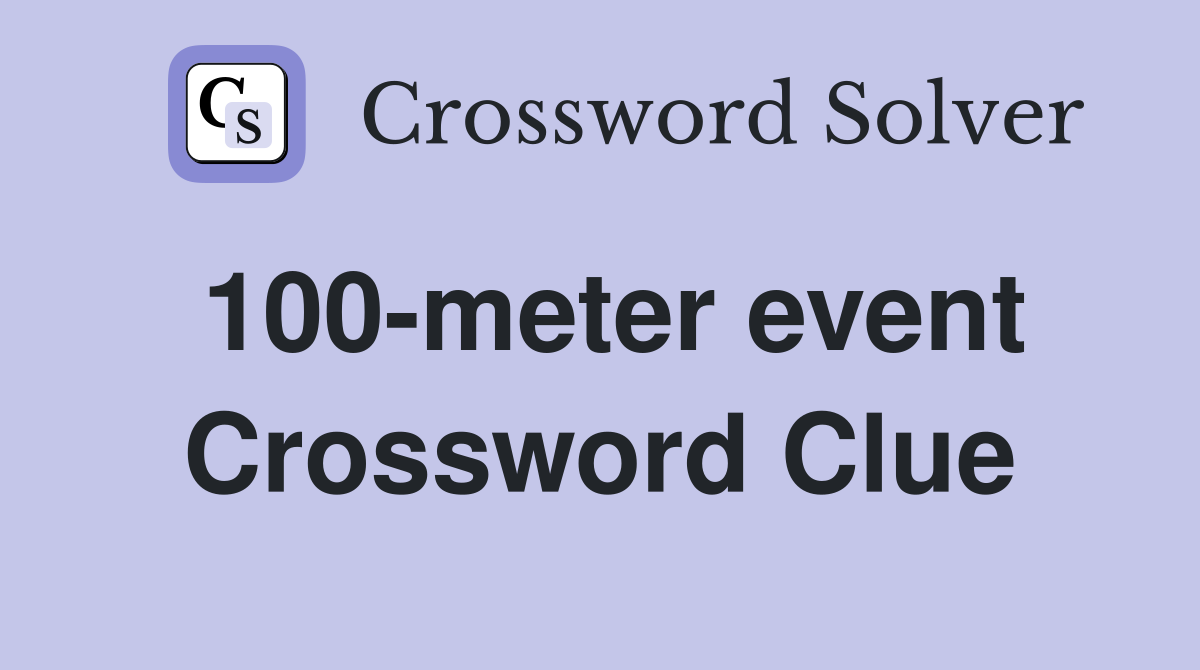 100-meter event Crossword Clue