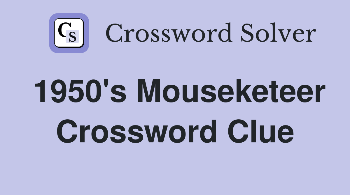 1950's Mouseketeer Crossword Clue