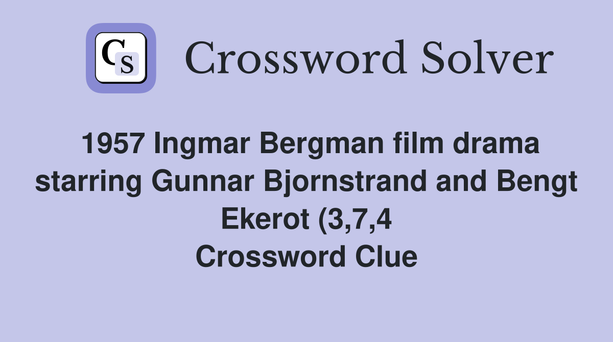 1957 Ingmar Bergman film drama starring Gunnar Bjornstrand and Bengt 1957 Ingmar Bergman film drama starring Gunnar Bjornstrand and Bengt