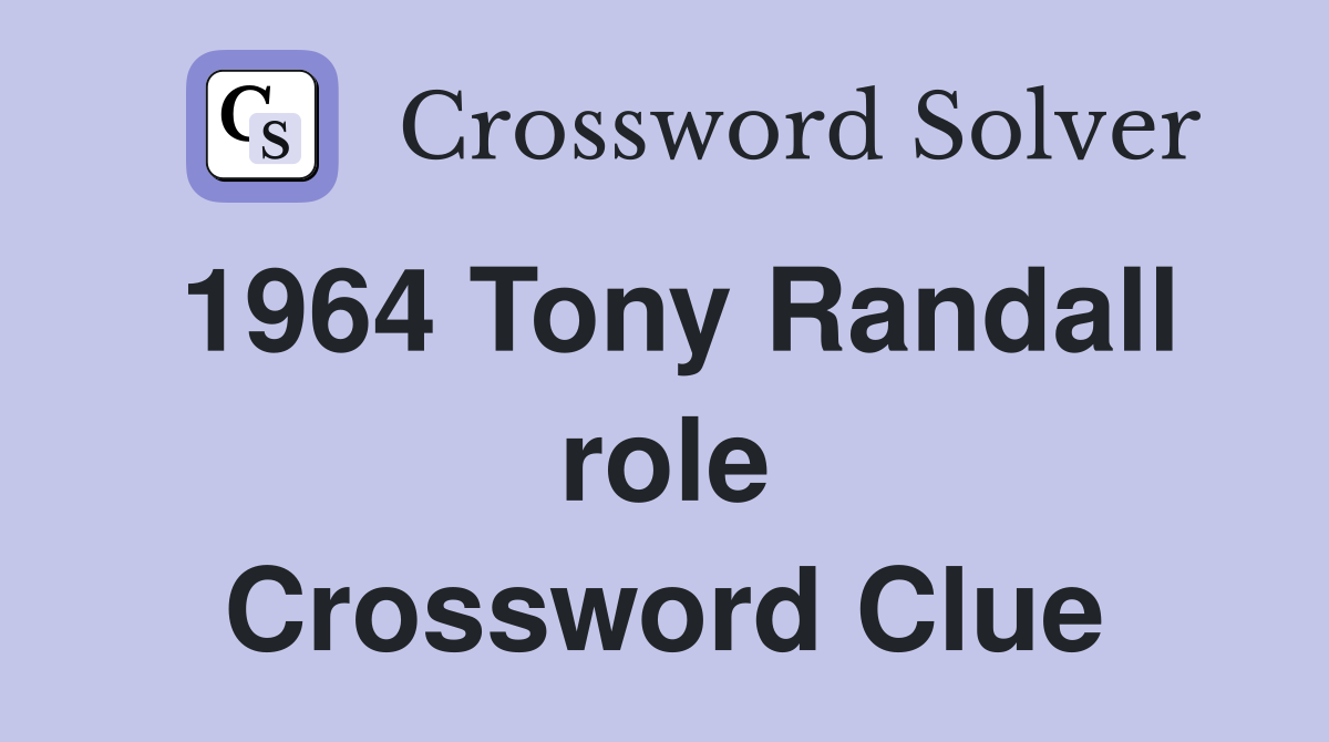 1964 Tony Randall role Crossword Clue