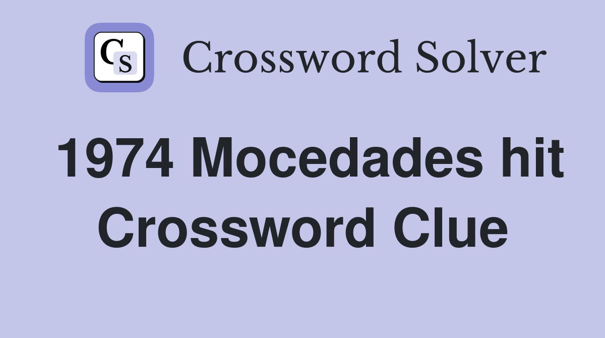 1974 Mocedades hit Crossword Clue