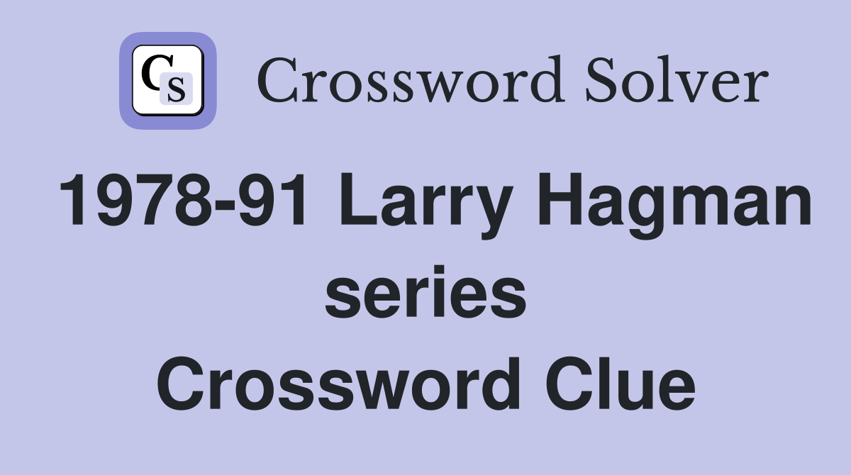 1978-91 Larry Hagman series Crossword Clue
