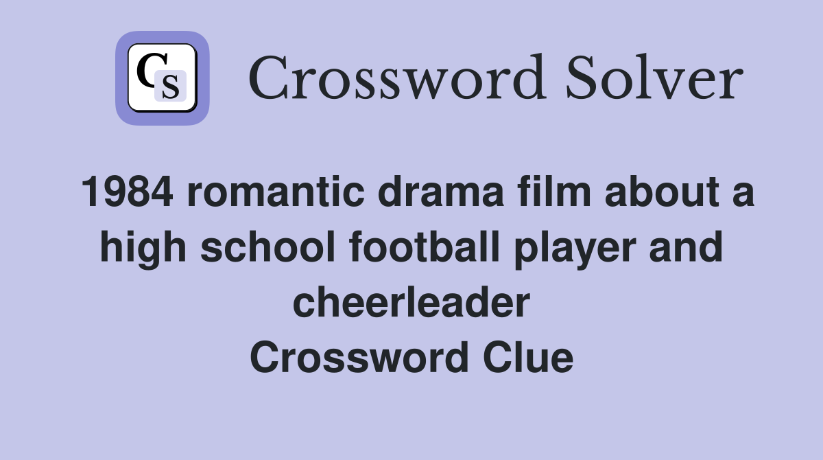 1984 romantic drama film about a high school football player and