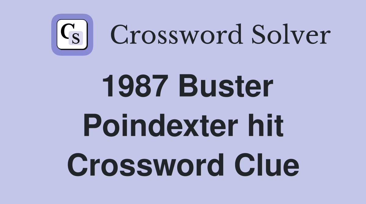 1987 Buster Poindexter hit Crossword Clue