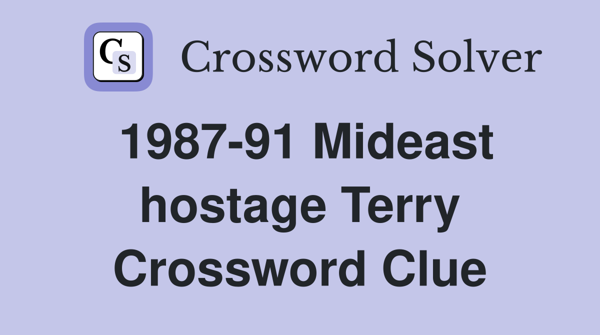 1987-91 Mideast hostage Terry Crossword Clue