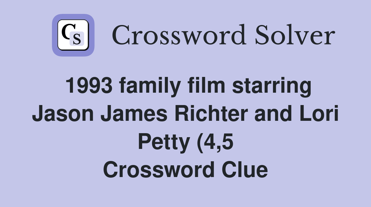 1993 family film starring Jason James Richter and Lori Petty (4 5 1993 family film starring Jason James Richter and Lori Petty (4 5