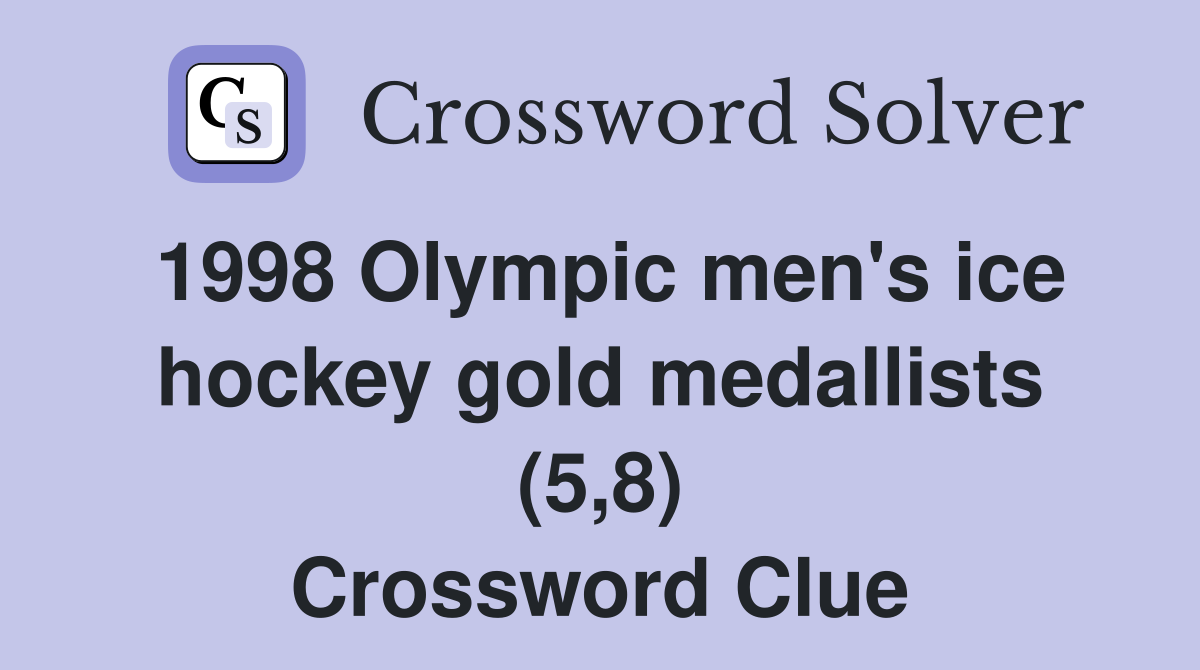 1998 Olympic men's ice hockey gold medallists (5,8) Crossword Clue