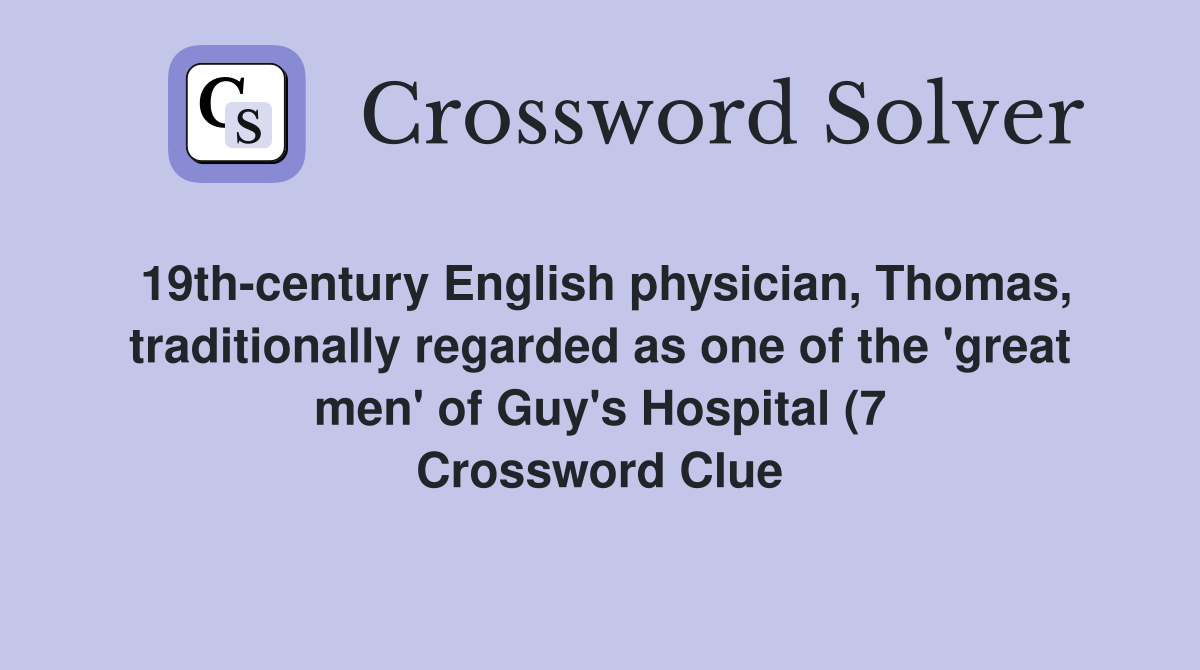 19th century English physician Thomas traditionally regarded as one 19th century English physician Thomas traditionally regarded as one