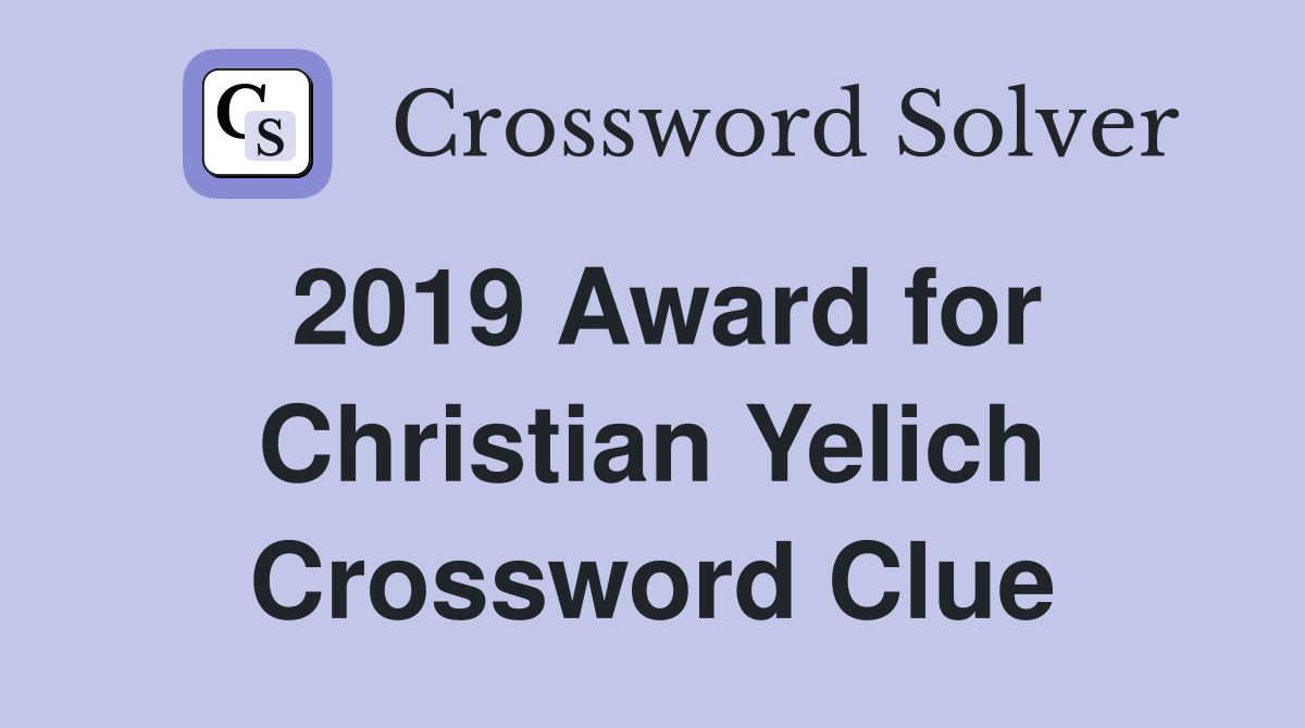 2019 Award for Christian Yelich Crossword Clue