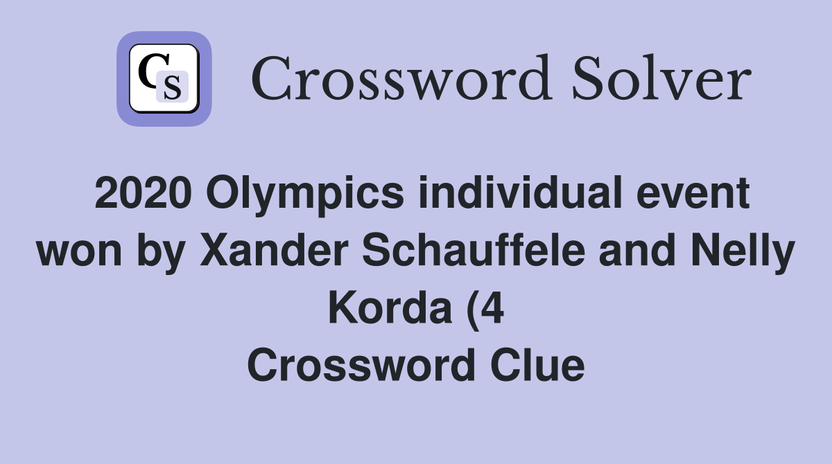 2020 Olympics individual event won by Xander Schauffele and Nelly Korda 2020 Olympics individual event won by Xander Schauffele and Nelly Korda