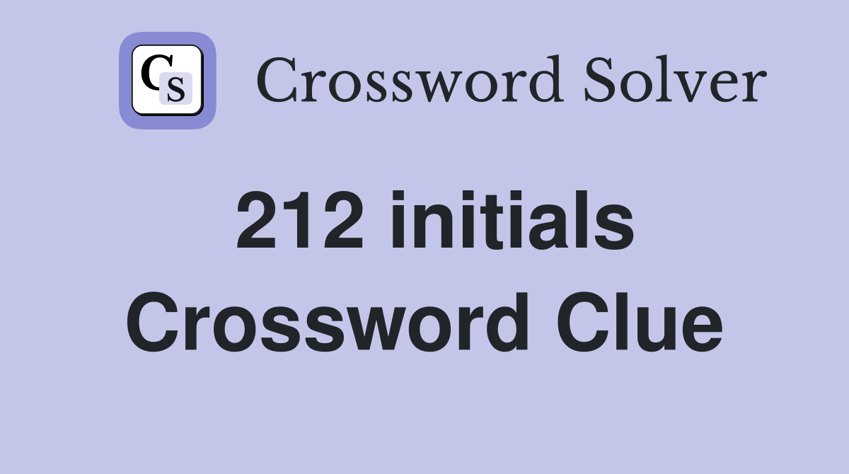 212 initials Crossword Clue