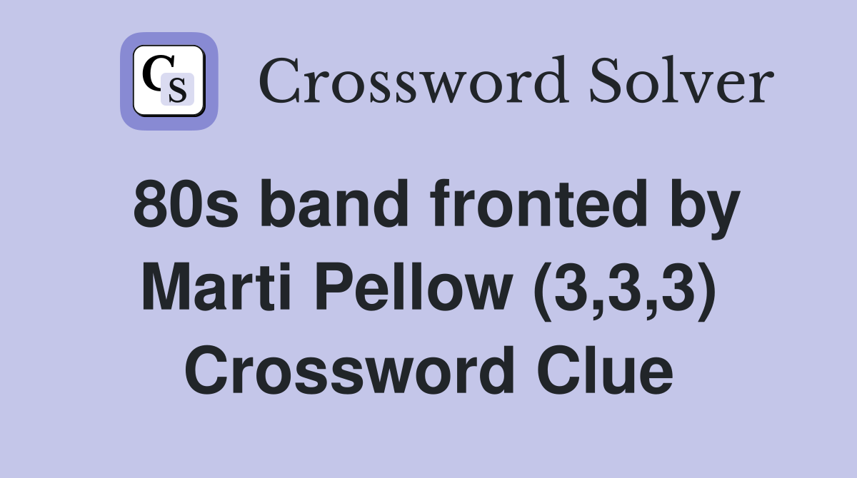 80s band fronted by Marti Pellow (3,3,3) Crossword Clue