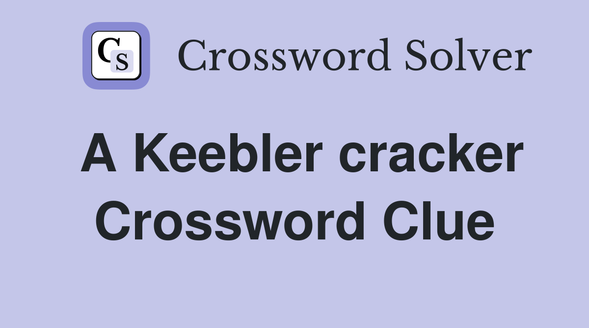 A Keebler cracker Crossword Clue