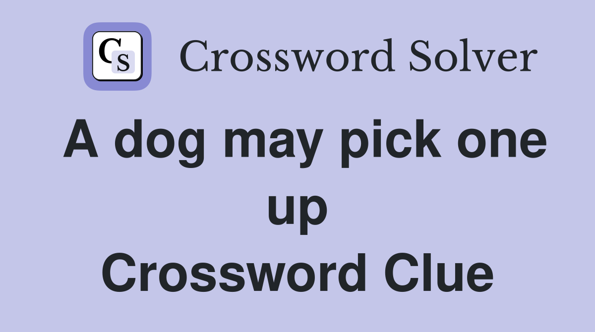 A dog may pick one up Crossword Clue